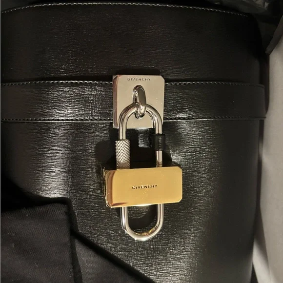 Black Tall Boots with Silver Lock Detail - Picture 9 of 11